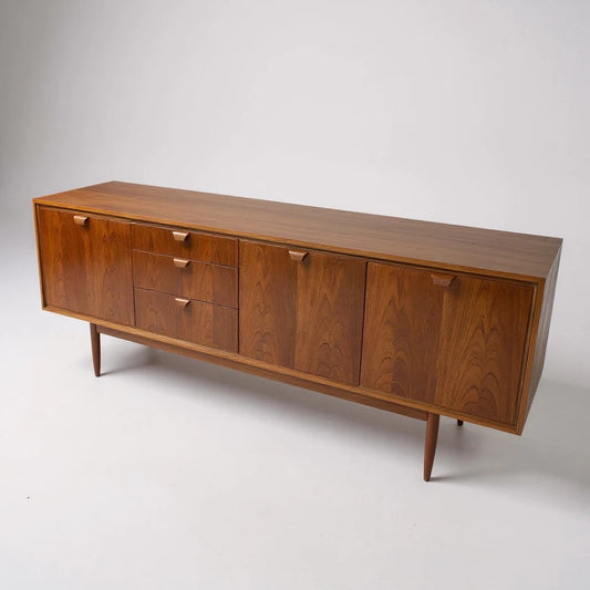 Vintage Austinsuite Sideboard by Frank Guille – Mid Century Modern Teak Long Credenza Cabinet