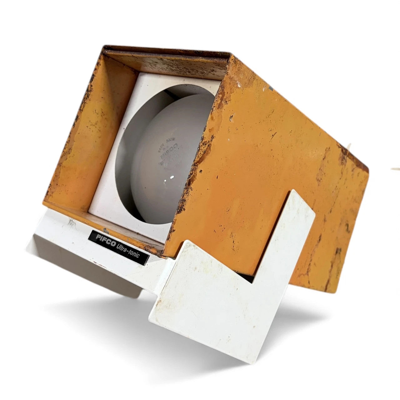 Industrial Desk Lamp – Vintage Pifco Ultra-Ionic Yellow Enamel Adjustable Tilt