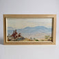 Mid Century Kenyan Maasai Warriors Landscape Framed Painting