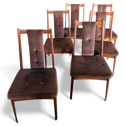 Mid Century Dining Chairs – Set of Six William Lawrence Teak Vintage Seating