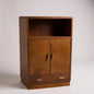 Vintage 1930s Art Deco Oak Cabinet | Small Storage Cupboard with Drawer
