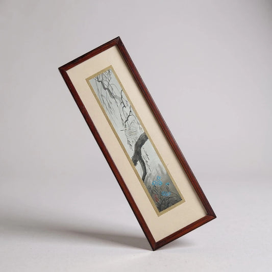 Vintage Asian Watercolour Brush Painting – Framed Oriental Wall Art