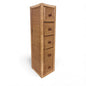 Vintage Wicker Tallboy Drawers – 1970s Natural Rattan Storage Unit Tallboy