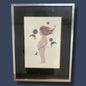 Vintage 1970s Japanese Surrealism Original Artwork Framed