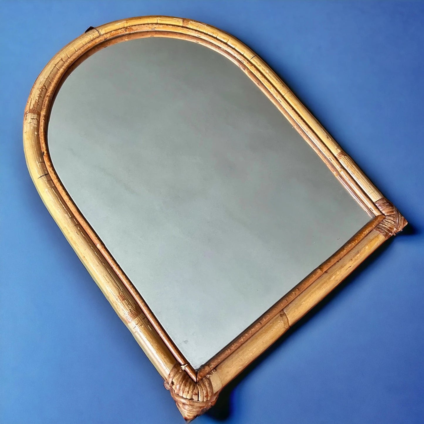 Mid Century Arch Bamboo Mirror