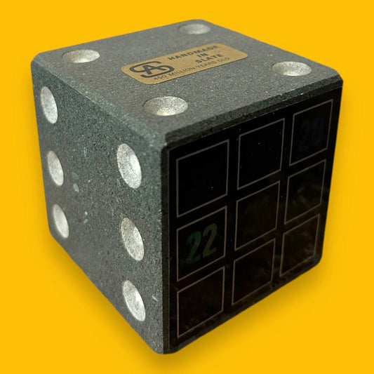 Vintage 1960s Slate Dice Paperweight