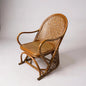 Mid Century Modern Bamboo and Rattan Farmhouse Lounge Armchair