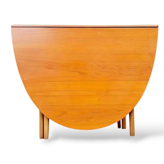 Nathan Mid-Century Drop-Leaf Dining Table | Vintage Teak Gateleg Table