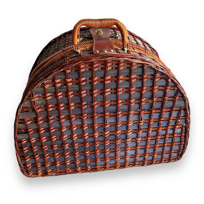 Mid century wicker picnic basket