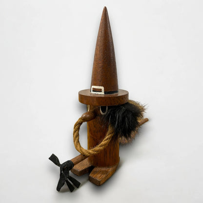 Mid Century Japanese Wood Witch Gonk