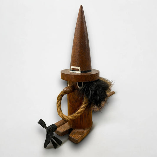 Mid Century Japanese Wood Witch Gonk