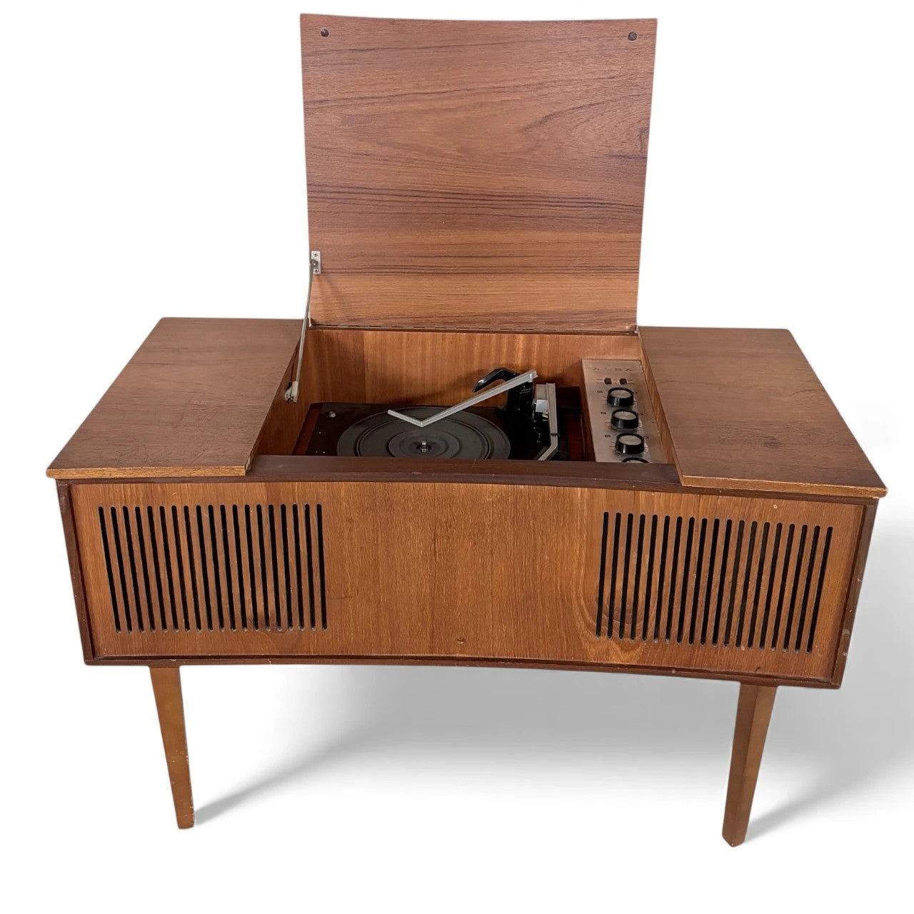 Mid Century Radiogram – Vintage Alba Radiogram Console With Turntable Cabinet