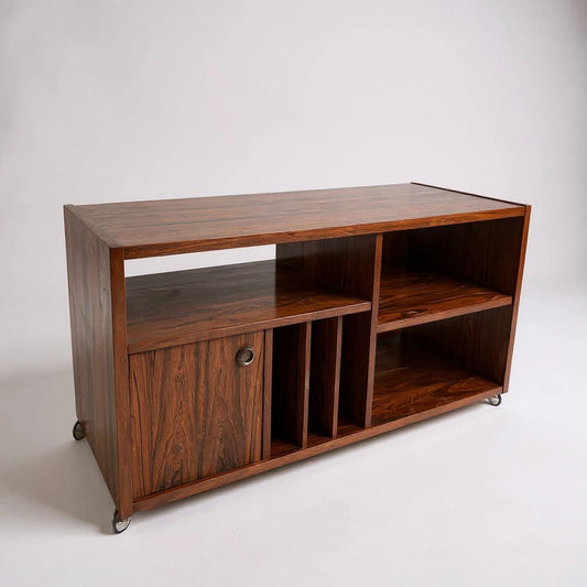 Mid Century Danish Rosewood Media Unit | 1960s Bornholm Mobelfabrik Cabinet