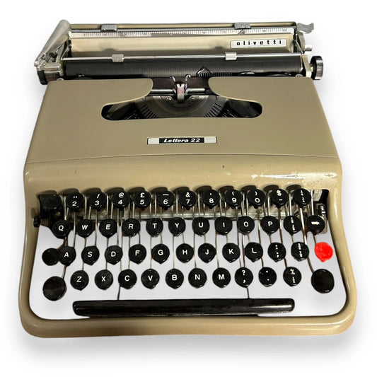 Vintage 1970s Olivetti Lettera 22 Portable Typewriter
