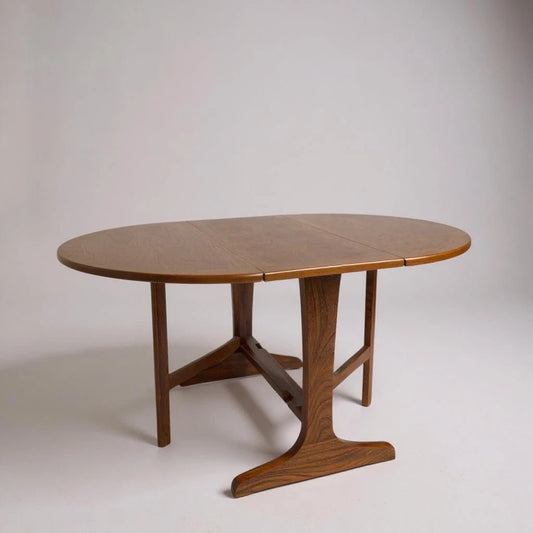 Mid Century Modern Nathan Teak Small Drop Leaf Table