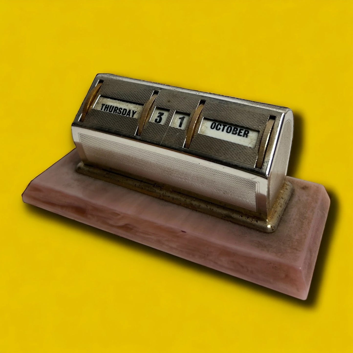 Mid Century Brass Perpetual Calendar