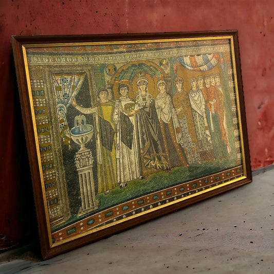 Vintage 1980s Empress Theodora Christian Framed Art