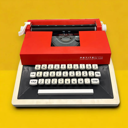 Vintage 1960s Red Petite Typewriter