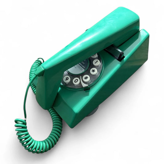 Vintage Green Trimline Telephone | Retro 1970s Rotary Dial Phone