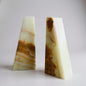 Mid Century Modern Onyx Marble Bookends