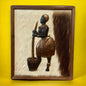 Vintage 1960s African Lady Copper Art