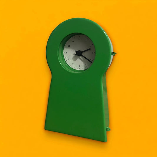 Vintage 90s Ikea Keyhole Green Clock