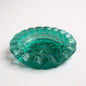 Mid Century Modern Green Glass Ashtray