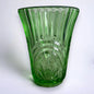 1930s Art Deco Uranium Glass Green Vase