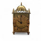 Vintage Brass Lantern Clock by Greenhall | Ornate Wind-Up Mantel Clock with Roman Numerals