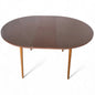 Vintage Round Dining Table With Hidden Extension Leaf | Mid Century Formica Top