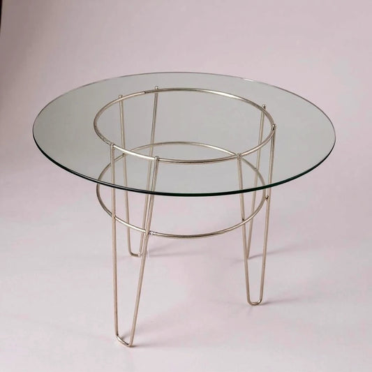 Mid Century Modern Wire Rack Smoked Glass Coffee Table