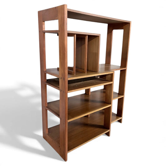 Teak Media Unit – Bespoke Mid Century Shelving Unit With Open Design