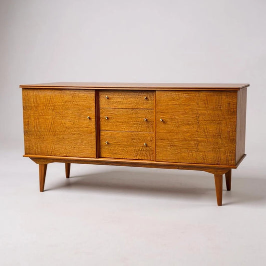 Mid Century Alfred Cox Elm Sideboard | Rare Blonde Elm Cabinet, 1960s British Design