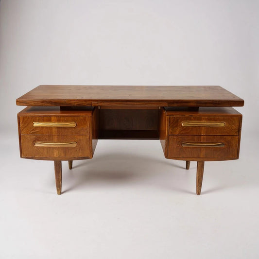 Mid Century G Plan Floating Desk | Vintage Teak Office Writing Desk