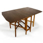 Mid Century Modern Teak Wood Drop Leaf Extending Dining Table