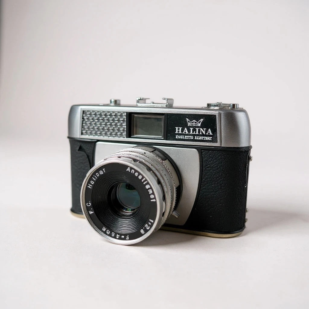 Halina Paulette Electric 35mm Film Camera – Vintage 1960s Rangefinder Style