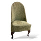 Vintage Green Cocktail Chair with Cabriole Legs – Mid Century Accent Lounge Chair