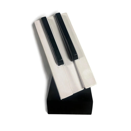 Vintage Piano Keys Resin Sculpture
