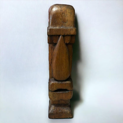 Vintage 1970s Easter Island Head Wood Statue