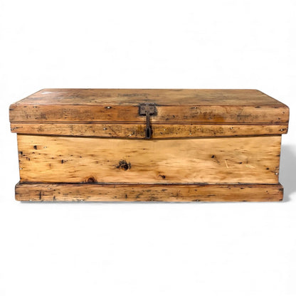 Antique Pine Chest / Rustic Storage Box – Early 20th Century