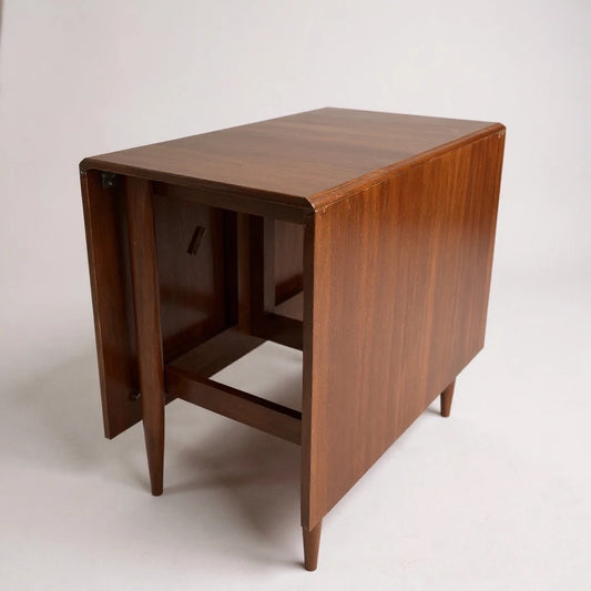 Elliot’s of Newbury Drop Leaf Dining Table | Mid Century Teak Extendable Table