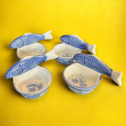 Vintage 1960s Koi Fish Mini Dishes