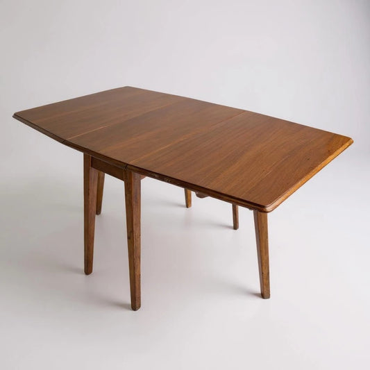 Mid Century Modern Teak Wood Drop Leaf Extending Table