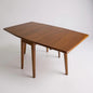 Mid Century Modern Teak Wood Drop Leaf Extending Table