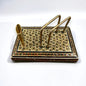 Vintage 1960s Persian Khatam Mosaic Wood Letter Rack