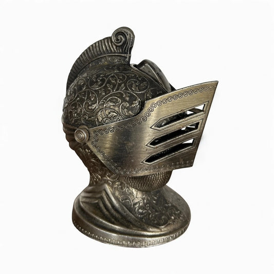 Mid Century Modern Japanese Medieval Knight Helmet Tabletop Decorative Lighter