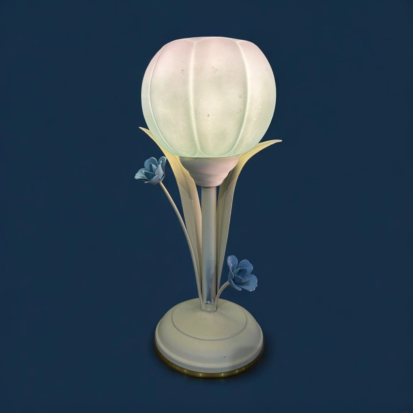 Mid Century Glass Tulip Bulb Table Lamp