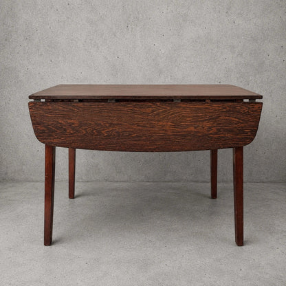 Mid Century Schreiber Rosewood Effect Formica Drop Leaf Dining Table