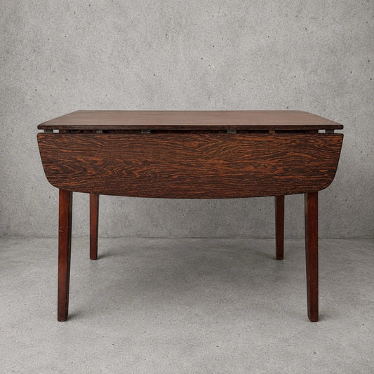 Mid Century Schreiber Rosewood Effect Formica Drop Leaf Dining Table