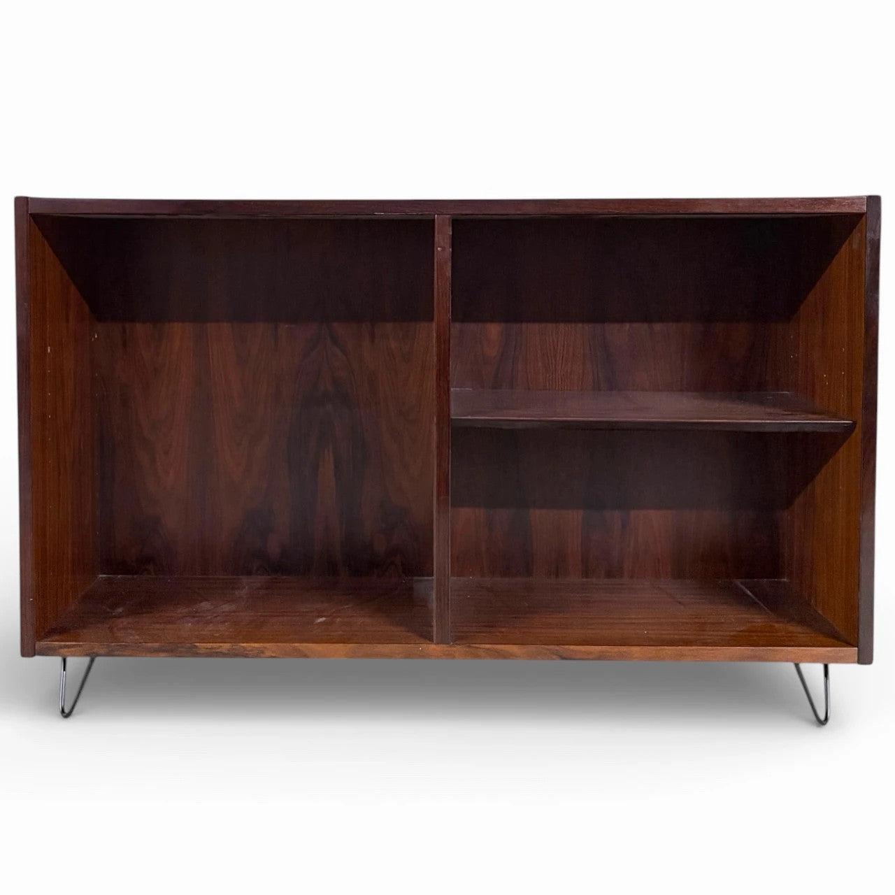 Mid Century Rosewood Bookcase – Vintage Paul Hundevad Hairpin Leg Cabinet